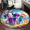 1 шт. My Little Pony Радуга Дэш Твайлайт Спаркл Принцесса Луна Круглый Ковер Коврик под Кресло Офисный Нескользящий Ковер Подарок на Фестиваль, Декор Дома Гостиная