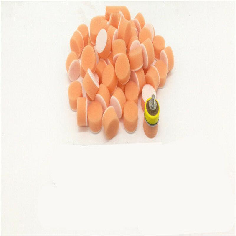 Набор из 60 шт. 1" 25 мм губчатых полировальных кругов для полировки. Полировальная машинка для автомобиля + 2 шт. опорные пластины для полировальных кругов M6. Подходит для электрической шлифовальной машины Dremel, роторного инструмента.