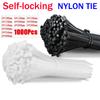 1000Pcs Black/White Nylon Cable Ties Self-locking 5X300mm Wire Zip Set Kit  3X200mm Industrial Supply Fasteners Cable Tie