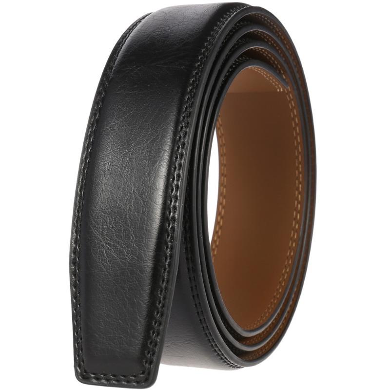Men's Belt, Strip Automatic Buckle Belt, Body Cowhide Headless Men's Belt, Belt Strip Without Lead LY122