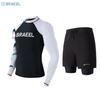 Mens Full Coverage UV Protection Rash Guard Set Long Sleeve Top Pants Snorkeling Surfing Swimming