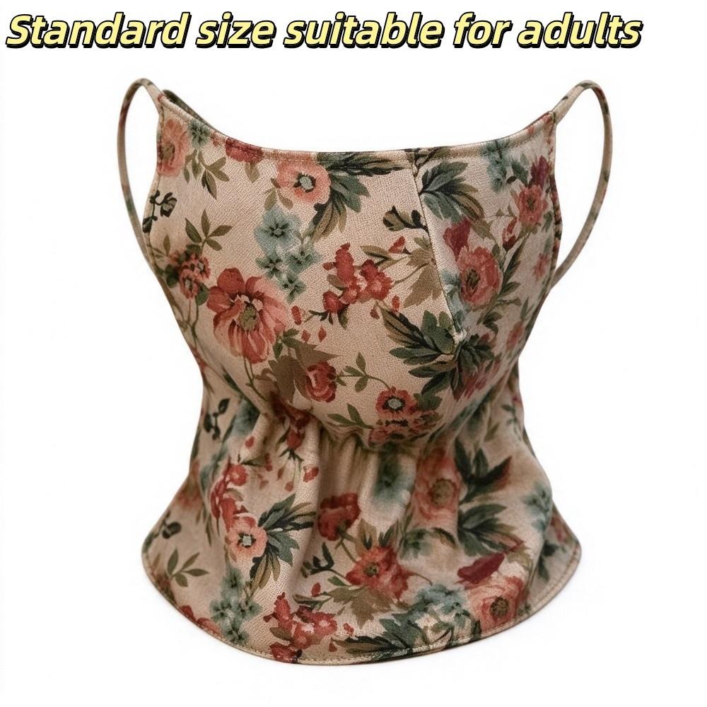 Fleece Winter Neck Warmer Lengthen Windproof Scarf Flower Cold-Proof Scarf Cycling