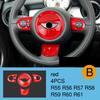 Car Steering Wheel Panel Multimedia Button Decorative Cover For BMW MINI Cooper JCW R55 R56 R57 R58 R59 R60 R61 Car Accessories