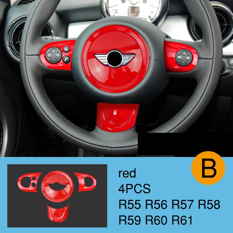 Car Steering Wheel Panel Multimedia Button Decorative Cover For BMW MINI Cooper JCW R55 R56 R57 R58 R59 R60 R61 Car Accessories