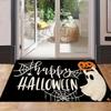 VIKAMA Happy Halloween Ghost Pumpkin Spider Web Door Mat Non Slip Floor Mat Entryway Holiday Home Decor