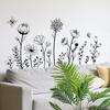 Floral Butterfly Wall Art Room Decorative Wall Sticker Self-adhesive Plain Flower Butterfly Wall Sticker Living Room Bedroom