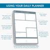 Daily Planner Notepad by Clear Mind Concepts - 100 Tear-Off Sheets, Undated To-Do List Pad, Thick 120gsm Paper for Productivity & Task Organization -