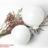 G80 LED Dragon Ball Bulb, E27 Three-Color Warm/Natural Light, Round Milky White for Home Decoration