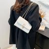 This Year's Popular Chain Women's Retro Messenger Bag Small Square Bag 2025 Spring New Fashion Woven Simple Shoulder Bag