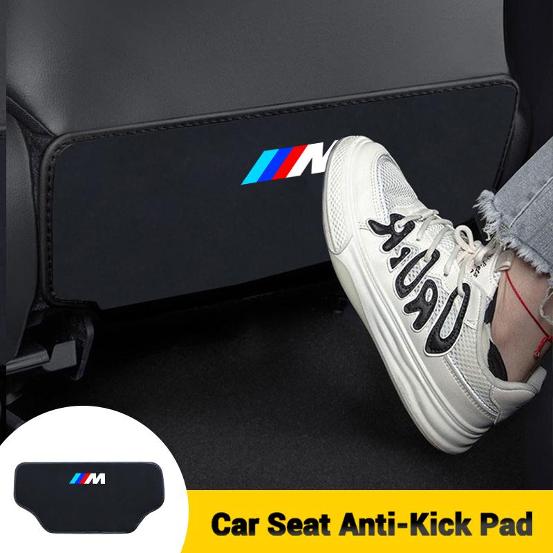 Fur Leather Car Seat Back Protector Cover Mat Anti-Kick Cushion For BMW M M3 M5 X1 X3 X5 X6 E46 E39 E36 E60 Interior Accessories