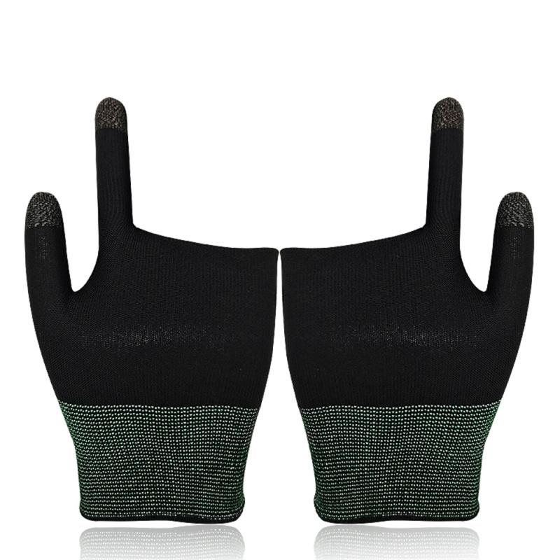 1 Pair 2-finger Gaming Gloves Breathable Anti-sweat Compatible For Pubg Gaming Eat Chicken