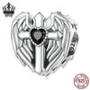 Aifle 925 Silver Faith & Love Cross Guarding Beads DIY Jewelry Accessories