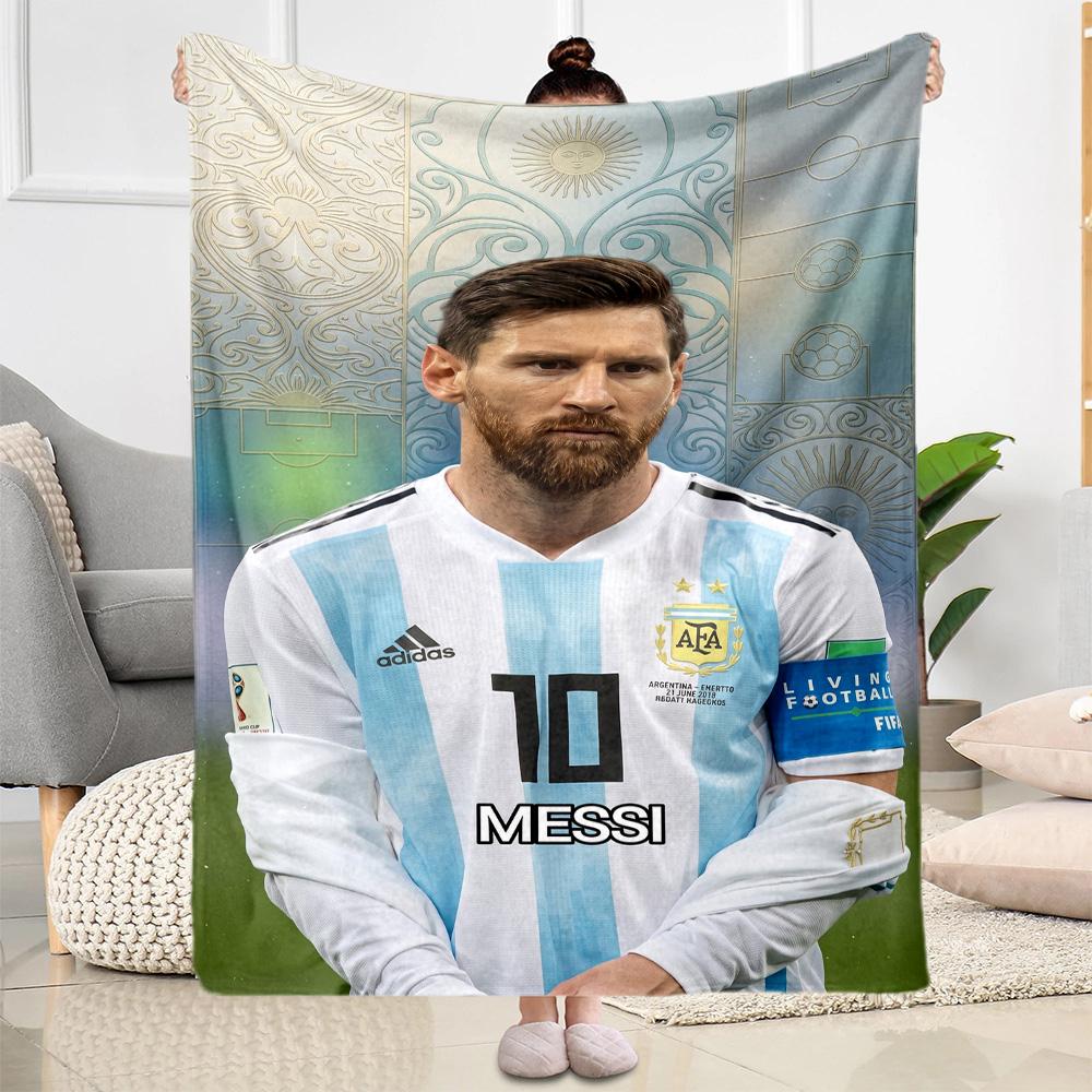 Messi 595 Blanket Soft & Cozy Perfect for Livingroom Office Chair Sofa for All Seasons Digital Print Best Holiday Gift for Friends Family
