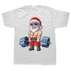 Funny Santa Weightlifting Christmas Gym Deadlift Xmas T Shirts Graphic Cotton Streetwear Short Sleeve Birthday Gifts Tshirt