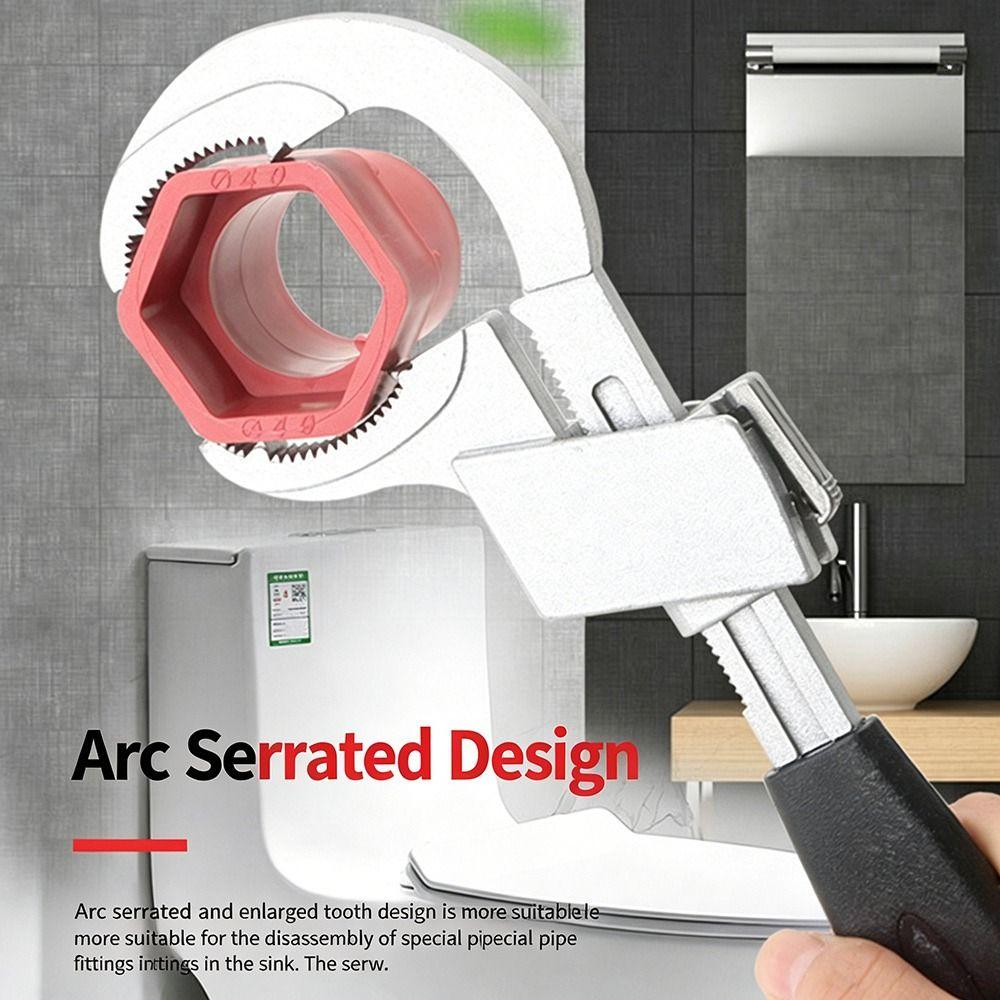 Aluminium Alloy Adjustable Wrench Adjustable Design Bathroom Wrench Sink Spanner Bathroom Repair