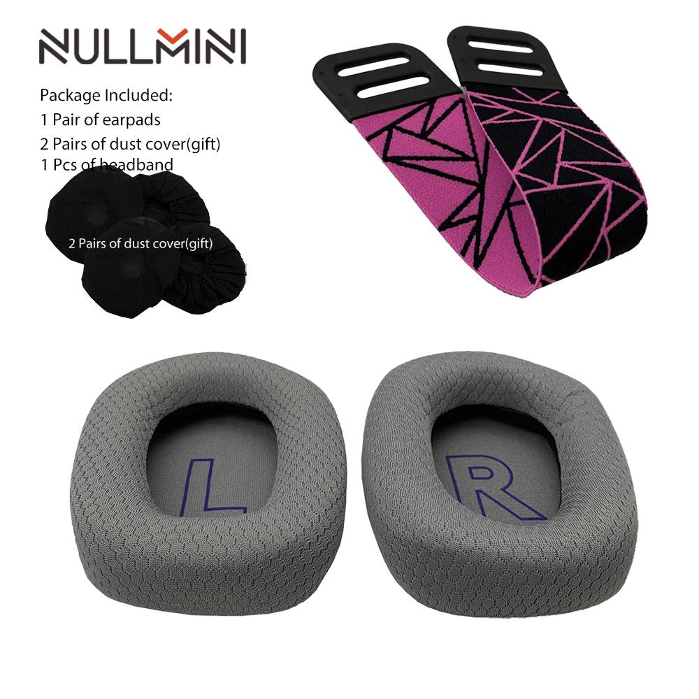 NullMini Replacement Earpads for Logitech G733 Wireless Headphones Sleeve Headband Earphone Earmuff
