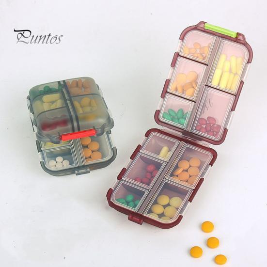Портативный органайзер для таблеток с 10 отделениями, пыленепроницаемый, компактный, прозрачный контейнер для хранения, легкий держатель для таблеток