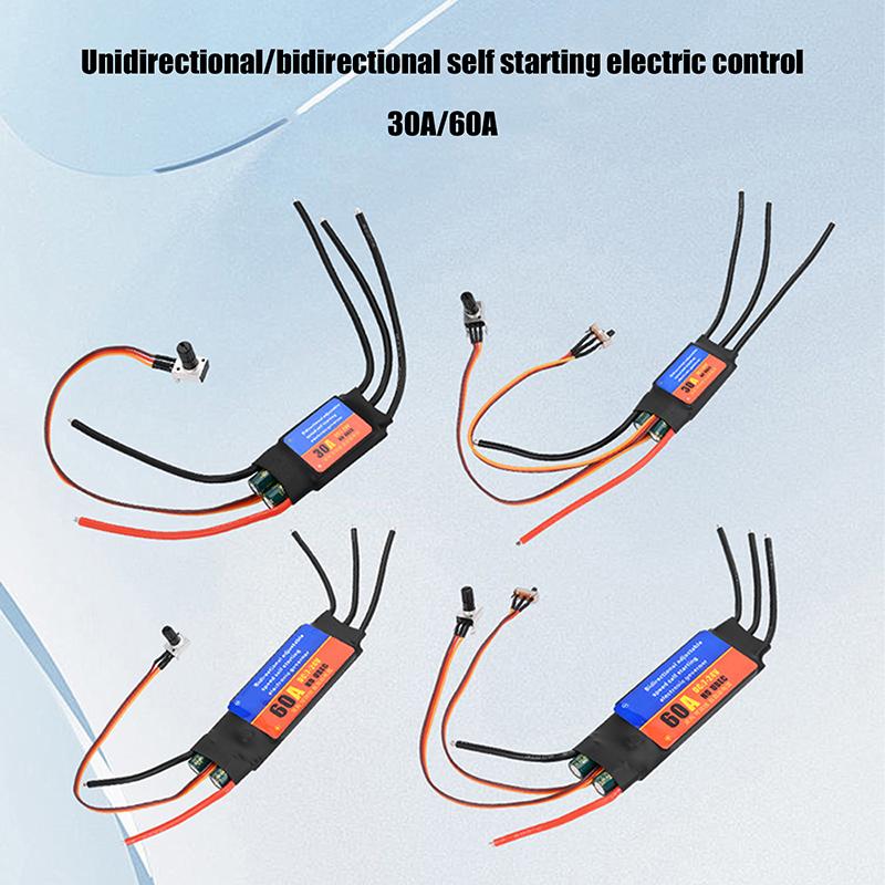 Бесколлекторный драйвер двигателя 2-6S 30A 60A ESC Двунаправленный Самозапускающийся Бесколлекторный Электрический Регулятор Скорости ESC для DIY