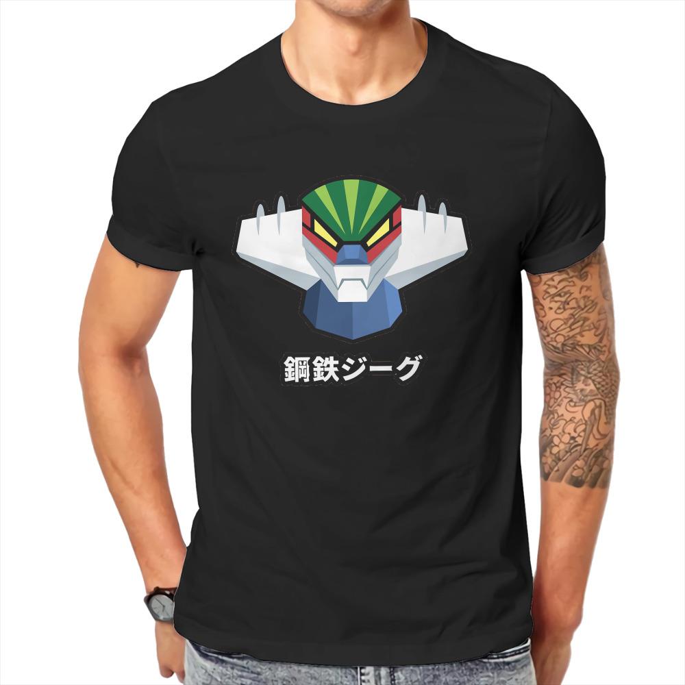 ZX Kotetsu Jeeg Robot Футболка Классический Панк Летний Хлопок Мужские Футболки Харадзюку Футболка с Круглым Вырезом