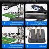 Metal Frame Helping Hands Magnifier Transparent Lens LED Magnifier  Model Making