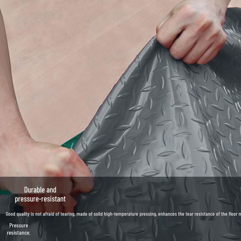 Grey Oxford Herringbone PVC Anti-slip Warehouse Mat