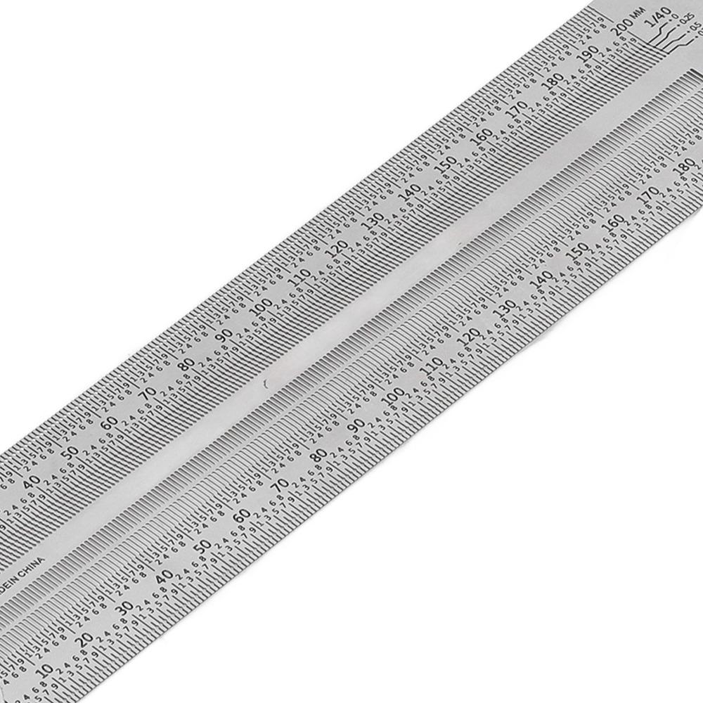 Stainless Steel Carpenter T Ruler Measuring Length 200mm Measuring Gauge Industrial Layouts