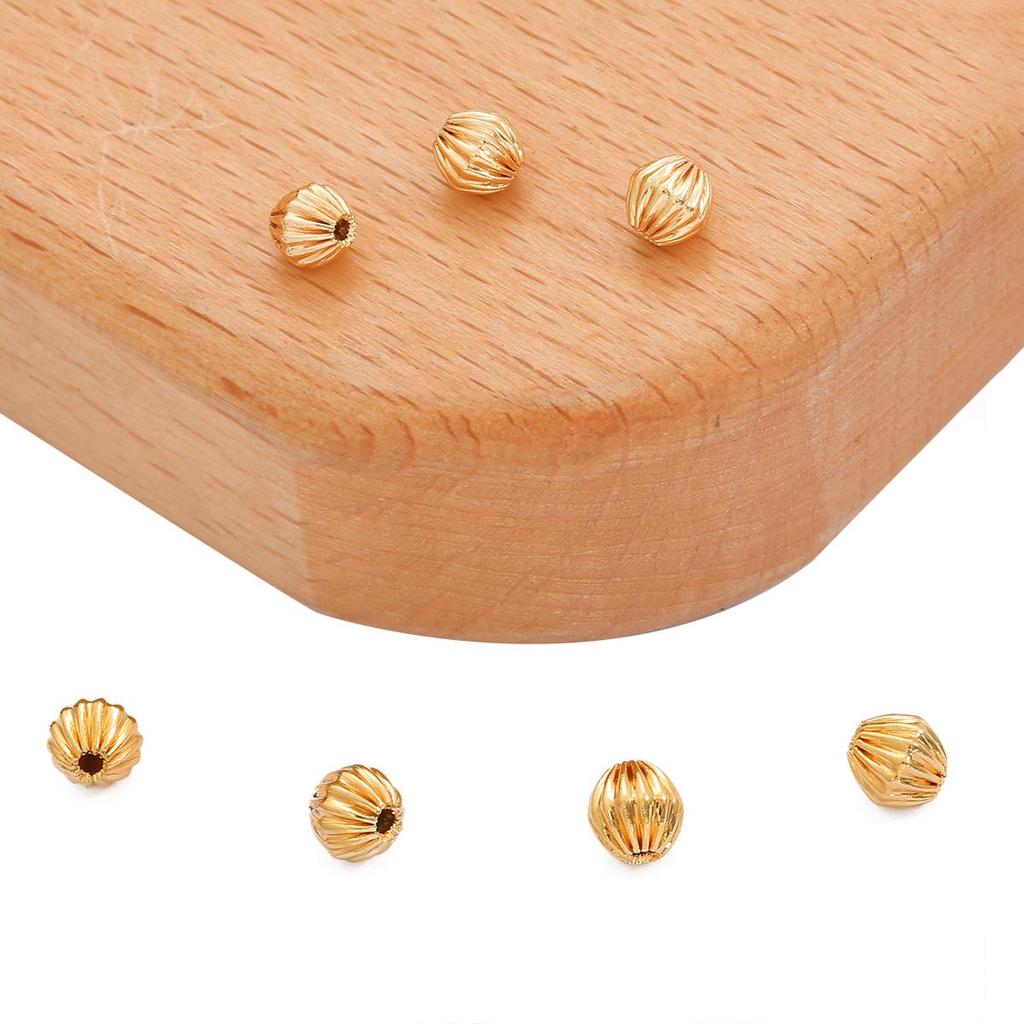 10Pcs Copper Plated Beads DIY Jewelry Making Supplies Components Accessories