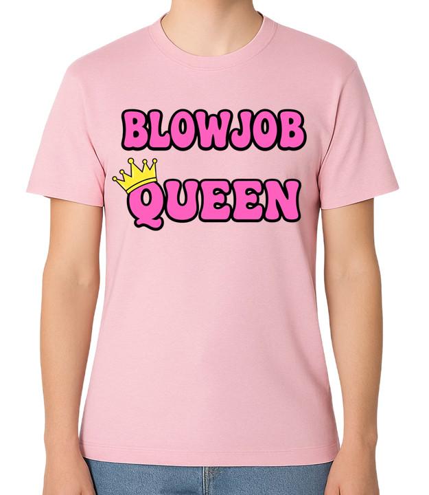 Blowjob Queen Unisex T-Shirt Funny Adult Head Queen Humour Crown Graphic Tee