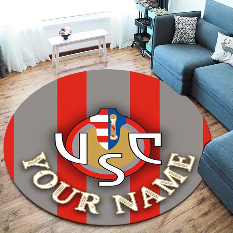Barber Shield Custom Name Round Area Rug Carpet Rug For Living Room Bedroom Sofa Playroom Decor Nonslip Floor Mat