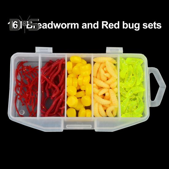 Мягкие рыболовные приманки, набор, яркие цвета, реалистичные, миниатюрные искусственные черви, рыболовная приманка с футляром для хранения