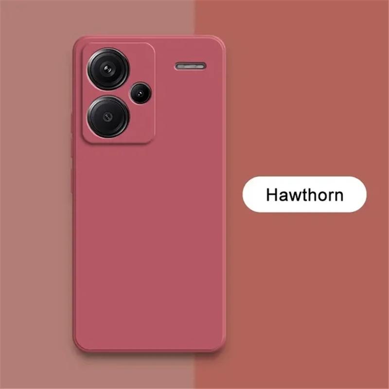 Square Liquid Silicone Soft TPU Case For Xiaomi Redmi Note 13 12 11 Pro Plus 12S 11S K70E 13C Poco X5 X6 Pro 5G 4G Full Protection TPU Back Cover