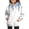 Girls' Hooded Tie-Dye Sweatshirt - Pullover Print Top