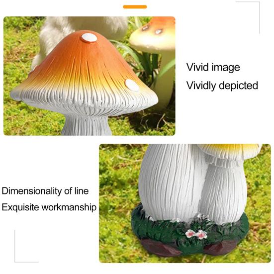 Имитация гриба, садовая статуэтка, смоляной гриб, украшение, сказочные садовые аксессуары, гриб для внутреннего и наружного декора