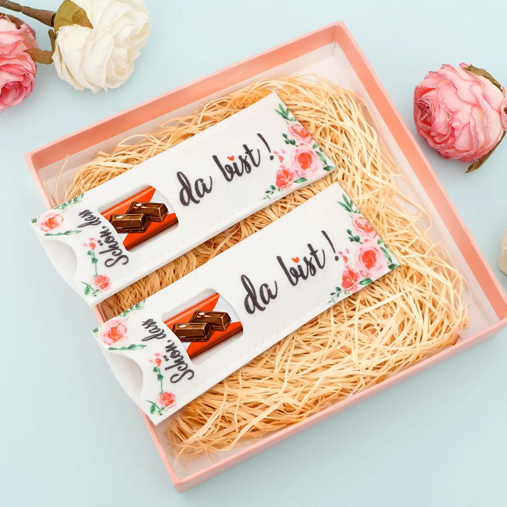 24 шт. войлочные подарочные пакеты "Рад, что ты здесь" Упаковка для шоколада Подарочный пакет для конфет Детская вечеринка по случаю дня рождения Юбилей Декор