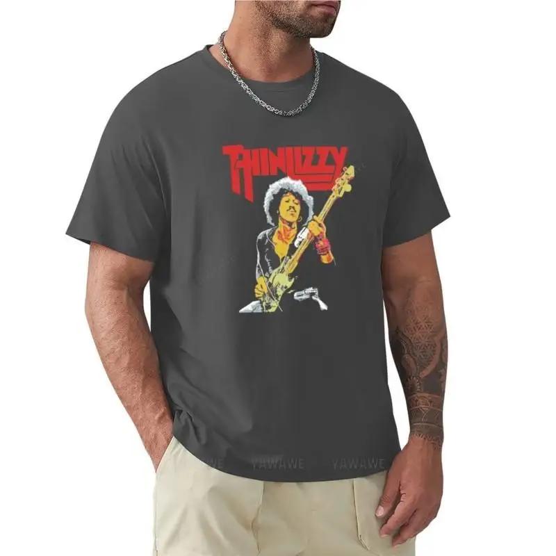 Футболка хлопок Thin Lizzy Футболка на заказ футболки кавайная одежда футболки для мальчиков футболки для черной футболки