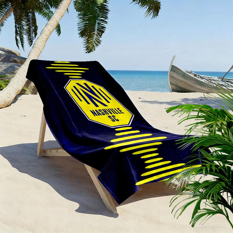 Nashville SC Print Beach Towel, Large Soft Quick Dry Towel for Beach Camping Swimming