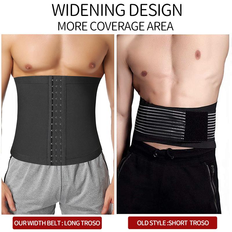 Mens Abdomen Reducer Sweat Slimming Trimmer Belt Fitness Corset Sauna Body Shaper Waist Trainer Belly Shapewear Slim Ultra Light