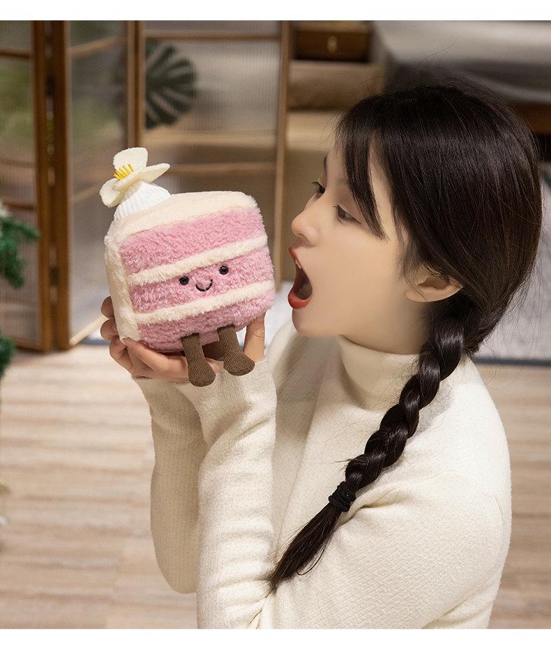 JC Heart Bear Plush Toy Triangle Cake & Magnolia Latte Milk Tea Cake