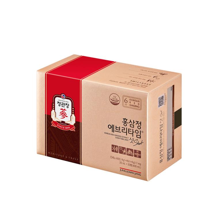 JungKwanJang Red Ginseng Extract Everytime Shot 20ml 20 Bottles, Korean Health Food