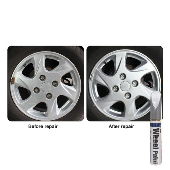 Глянцевая черная ручка для подкраски дисков, быстросохнущая, простая в использовании, компактная, портативная, многоразовая ручка для ремонта автомобильных колес