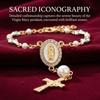 Adjustable Women's Hand Bracelet Bangle Prayer Bracelet Cross Pendant Bracelet  Hand Accessory