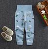 Children's 100% Cotton Autumn Pants, High-waisted Belly-protecting Pants, Baby Pants with Open Crotch, Boys' and Girls' Undershirts and Sleep Pants