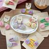 Корейская вышитая заколка-бант с пуговицей-кроликом для непослушных челок