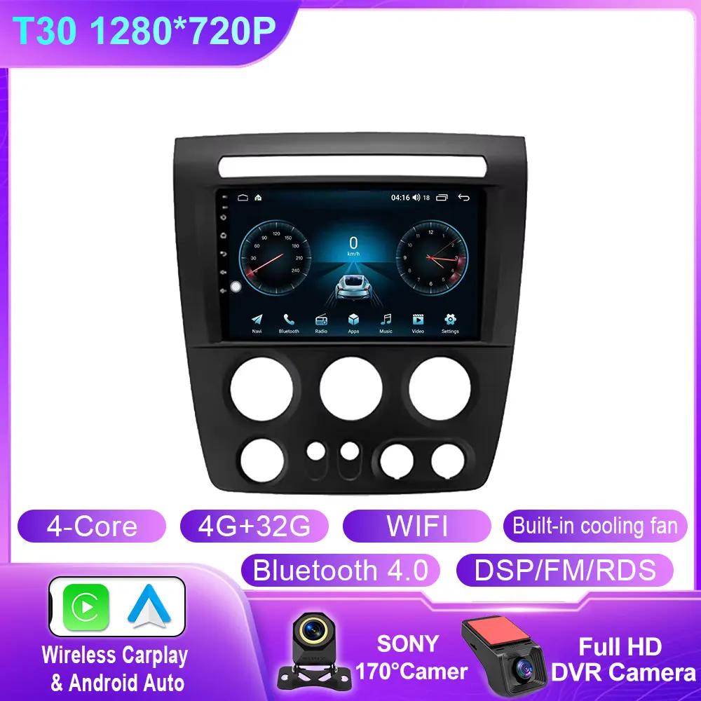 Wireless Carplay Android Car For Hummer H3 1 2005 - 2010 Car Radio Multimedia Video Player Navigation stereo GPS 4G WIFI BT QLED