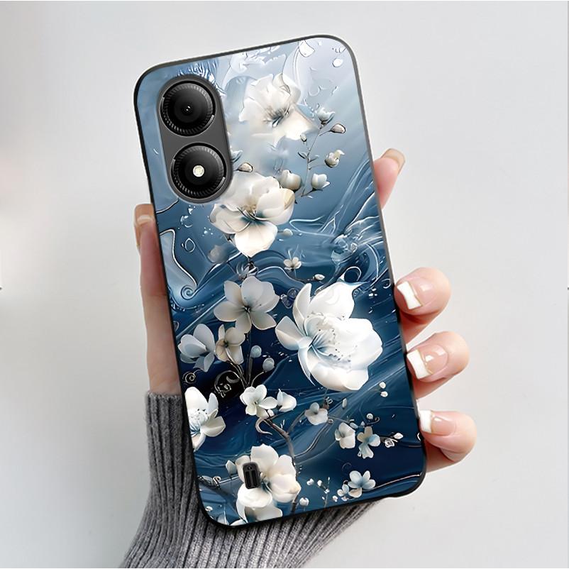 Чехол с принтом для ZTE Blade A33S A34, мягкий силиконовый черный корпус для ZTE Blade A31 Plus, чехол, милый цветочный мультяшный корпус