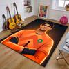 "Soccer Player in Orange Jersey Art" Patterned carpet, suitable as a non slip play mat for the living room and bedroom sofa
