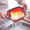 Квадратный складной дуршлаг с ручкой – квадратное силиконовое кухонное сито с пластиковой ручкой складное кухонное сито