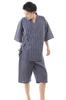 Edoten Sashiko and Dyed In Navy Medium Men's Jinbei, Thread, Sewn, Japan, Blue, 6006NV,