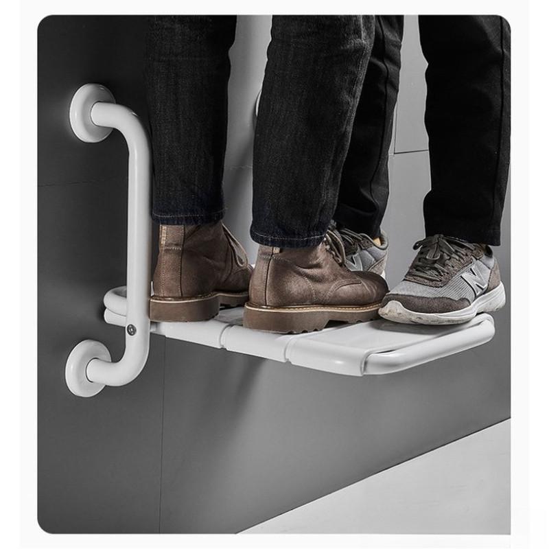 Bathroom Stainless Steel Folding Seat Toilet Handrail Anti Slip Elderly Safety Wall Stool Handicapped Armrest Bath Chair