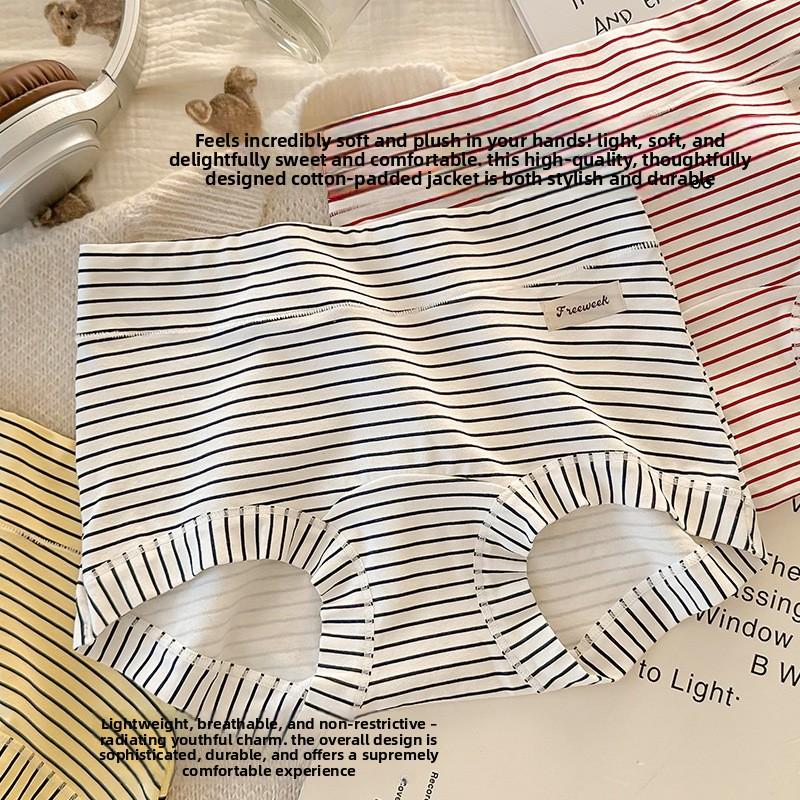 Девочки Весна и Осень Винтажные Хлопковые 10 Антибактериальные с Удлиненной Ластовицей Без Следов Полностью Закрывающие Бедра Трусы